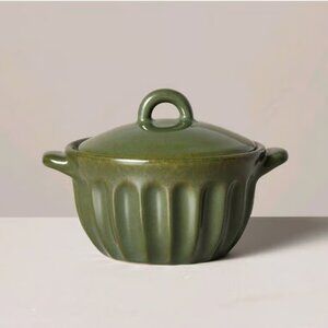 HEARTH & HAND Magnolia Fluted Stoneware Ramekin Green